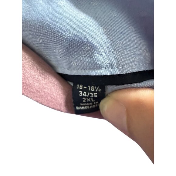 🍒 2/$20 🍒 Men's Tommy Hilfiger Button-up Shirt Blue with White Pattern sz 2XL - Picture 9 of 9